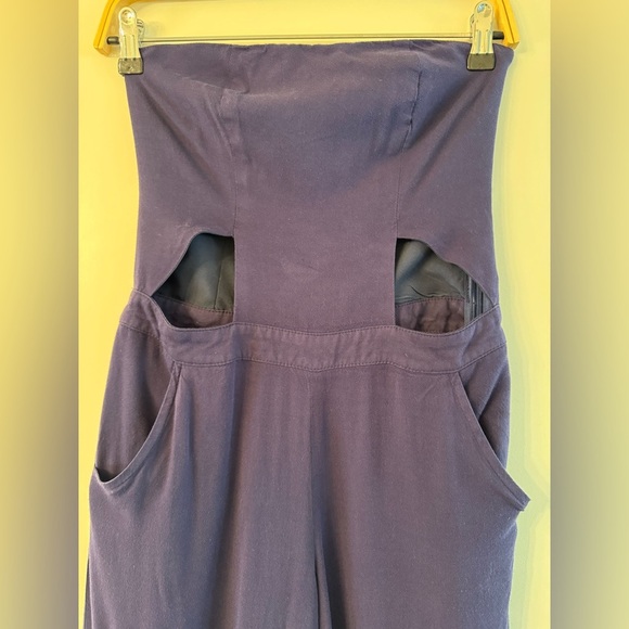 Tobi Navy Strapless Wide Leg Jumpsuit - Picture 6 of 7